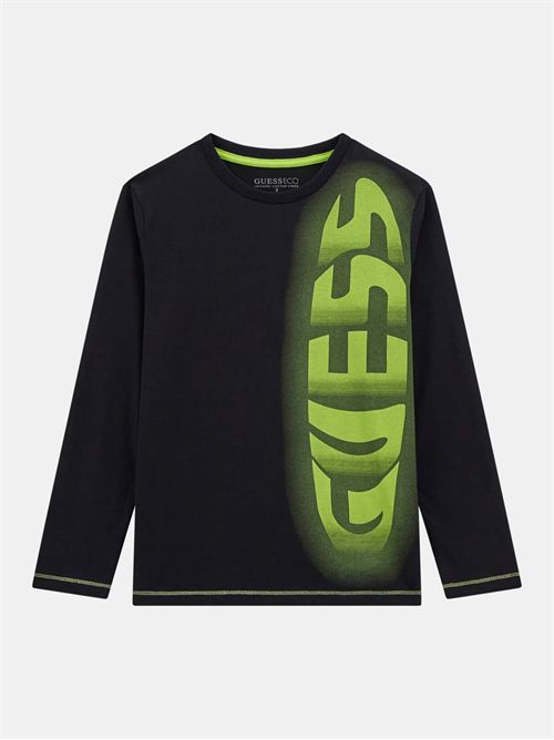 T-shirt stampa logo GUESS | L5YI02K8HM4/JBLK